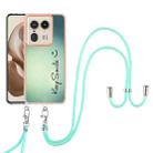 For Motorola Edge 50 Ultra Electroplating Dual-side IMD Phone Case with Lanyard(Smile) - 2