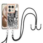 For Motorola Edge 50 Ultra Electroplating Dual-side IMD Phone Case with Lanyard(Totem Elephant) - 2