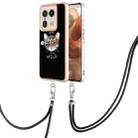 For Motorola Edge 50 Ultra Electroplating Dual-side IMD Phone Case with Lanyard(Natural Growth) - 1