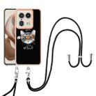 For Motorola Edge 50 Ultra Electroplating Dual-side IMD Phone Case with Lanyard(Natural Growth) - 2