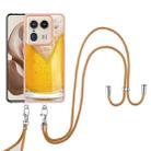 For Motorola Edge 50 Ultra Electroplating Dual-side IMD Phone Case with Lanyard(Draft Beer) - 2