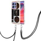 For Motorola Edge 50 Pro Electroplating Dual-side IMD Phone Case with Lanyard(Retro Radio) - 1