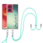 For Motorola Edge 50 Fusion Electroplating Dual-side IMD Phone Case with Lanyard(Smile) - 2
