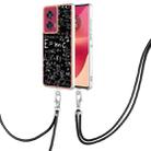 For Motorola Edge 50 Fusion Electroplating Dual-side IMD Phone Case with Lanyard(Equation) - 1