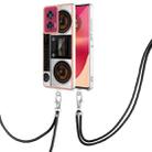 For Motorola Edge 50 Fusion Electroplating Dual-side IMD Phone Case with Lanyard(Retro Radio) - 1