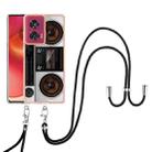 For Motorola Edge 50 Fusion Electroplating Dual-side IMD Phone Case with Lanyard(Retro Radio) - 2