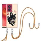 For Motorola Edge 50 Fusion Electroplating Dual-side IMD Phone Case with Lanyard(Lucky Dog) - 2
