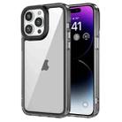 For iPhone 15 Pro Max Transparent Acrylic + TPU Shockproof Phone Case(Transparent Black) - 1