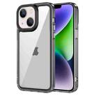 For iPhone 15 Transparent Acrylic + TPU Shockproof Phone Case(Transparent Black) - 1