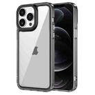 For iPhone 12/12 Pro Transparent Acrylic + TPU Shockproof Phone Case(Transparent Black) - 1