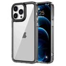 For iPhone 12 Pro Max Transparent Acrylic + TPU Shockproof Phone Case(Transparent Black) - 1