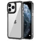 For iPhone 11 Pro Max Transparent Acrylic + TPU Shockproof Phone Case(Transparent Black) - 1