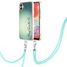 For Samsung Galaxy A04e Electroplating Dual-side IMD Phone Case with Lanyard(Smile) - 1