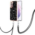 For Samsung Galaxy S21+ 5G Electroplating Dual-side IMD Phone Case with Lanyard(Equation) - 1