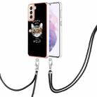 For Samsung Galaxy S21+ 5G Electroplating Dual-side IMD Phone Case with Lanyard(Natural Growth) - 1