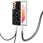 For Samsung Galaxy S21 5G Electroplating Dual-side IMD Phone Case with Lanyard(Equation) - 1