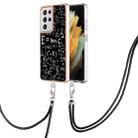 For Samsung Galaxy S21 Ultra 5G Electroplating Dual-side IMD Phone Case with Lanyard(Equation) - 1