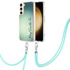 For Samsung Galaxy S22+ 5G Electroplating Dual-side IMD Phone Case with Lanyard(Smile) - 1