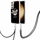 For Samsung Galaxy S22+ 5G Electroplating Dual-side IMD Phone Case with Lanyard(Natural Growth) - 1