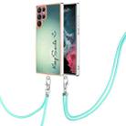 For Samsung Galaxy S22 Ultra 5G Electroplating Dual-side IMD Phone Case with Lanyard(Smile) - 1