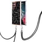For Samsung Galaxy S22 Ultra 5G Electroplating Dual-side IMD Phone Case with Lanyard(Equation) - 1