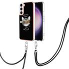 For Samsung Galaxy S23 5G Electroplating Dual-side IMD Phone Case with Lanyard(Natural Growth) - 1