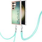 For Samsung Galaxy S24 Ultra 5G Electroplating Dual-side IMD Phone Case with Lanyard(Smile) - 1