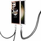 For Samsung Galaxy S24 Ultra 5G Electroplating Dual-side IMD Phone Case with Lanyard(Natural Growth) - 1