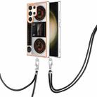 For Samsung Galaxy S24 Ultra 5G Electroplating Dual-side IMD Phone Case with Lanyard(Retro Radio) - 1