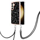 For Samsung Galaxy S24 5G Electroplating Dual-side IMD Phone Case with Lanyard(Equation) - 1