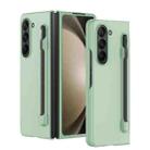 For Samsung Galaxy Z Fold5 Skin Feel PC Phone Case with Pen Slots, Not Included Pen(Mint Green) - 1