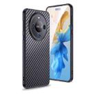 For Huawei Mate 60 wlons Magsafe Carbon Fiber Kevlar TPU Phone Case(Black) - 1