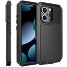 For iPhone 15 Pro Max Shockproof Life Waterproof Dust-proof Metal + Silicone Phone Case(Black) - 1