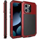 For iPhone 15 Pro Shockproof Life Waterproof Dust-proof Metal + Silicone Phone Case(Red) - 1