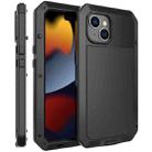 For iPhone 15 Shockproof Life Waterproof Dust-proof Metal + Silicone Phone Case(Black) - 1