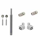 For Switch JoyCon Handle Metal Lock Replacement Parts, Spec:Silver Lock+Spring+Screwdriver - 1