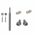 For Switch JoyCon Handle Metal Lock Replacement Parts, Spec:Grey Lock+Spring+Screwdriver - 1