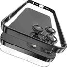 For iPhone 14 Pro 3 in 1 Ultra-thin Metal Frame + Lens + Film Phone Protection Set(Black) - 1
