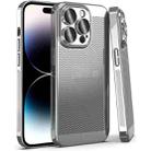 For iPhone 15 Pro Fine Mesh Cooling Phone Case(Silver) - 1