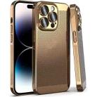 For iPhone 15 Pro Fine Mesh Cooling Phone Case(Gold) - 1