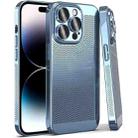 For iPhone 15 Pro Fine Mesh Cooling Phone Case(Blue) - 1