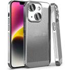 For iPhone 15 Plus Fine Mesh Cooling Phone Case(Silver) - 1