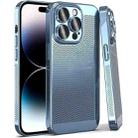 For iPhone 14 Pro Fine Mesh Cooling Phone Case(Blue) - 1