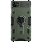 For iPhone SE 2022 / SE 2020 / 8 / 7 NILLKIN Shockproof CamShield Armor Protective Case with Invisible Ring Holder(Green) - 1