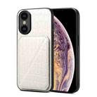 For iPhone XS Max Imitation Crocodile Leather Back Phone Case with Holder(White) - 1