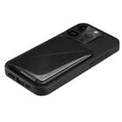For iPhone 12 Pro Max Imitation Calfskin Leather Back Phone Case with Holder(Black) - 4