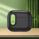 For AirPods 3 Carbon Fiber Texture Wireless Earphones Case with Security Lock(Green) - 1