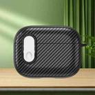 For AirPods Pro Carbon Fiber Texture Wireless Earphones Case with Security Lock(White) - 1