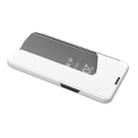 For iPhone 12 Pro Max Plated Mirror Horizontal Flip Leather Case with Holder(Silver) - 1