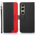 For Sony Xperia 1 VI KHAZNEH Litchi Texture Leather RFID Phone Case(Black) - 1